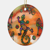 Kokopelli Art Keramisch Ornament (Links)
