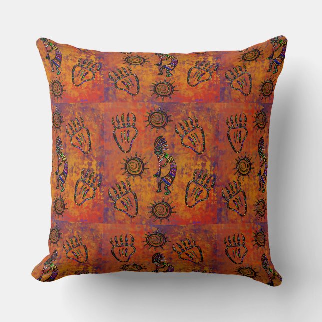 Kokopelli Art Kussen (Voorkant)