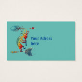 Kokopelli, Autochtone Américain, Avec Deux Plumes (Dos)