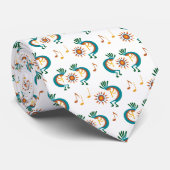 Kokopelli avec Cravate blanc Motif Sun (Roulé)