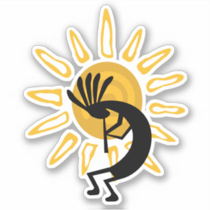 Kokopelli avec Sticker Sun Gold Vinyl