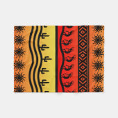 Kokopelli Aztec Tribal Desert Zuidwest Design Fleece Deken (Voorkant (Horizontaal))