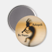 Kokopelli be Happy Inspirerend Magnet Magneet (Voorkant / Achterkant)