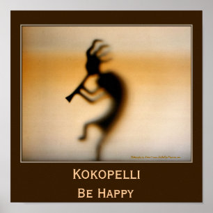Kokopelli be Happy Inspirerend Poster