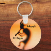 Kokopelli be Happy Inspirerend Sleutelhanger (Achterkant)