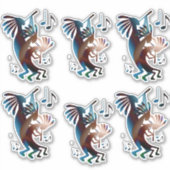 Kokopelli Blues Music Group of 6 Vinyl Sticker (Devant)