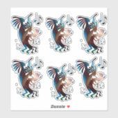 Kokopelli Blues Music Group of 6 Vinyl Sticker (Feuille)