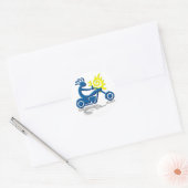 Kokopelli Chopper Ronde Sticker (Envelop)
