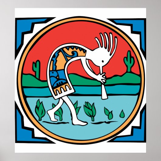 Kokopelli Color Poster (Voorkant)