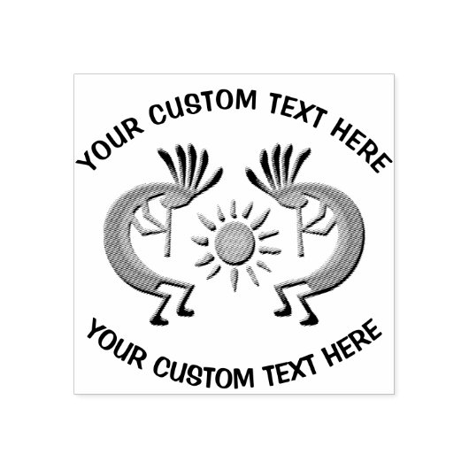 Kokopelli Custom Rubber Stamp Rubberstempel (Afrduk)
