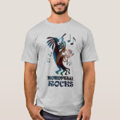 Kokopelli Dance Musician Basic Gray T T-shirt (Voorkant)