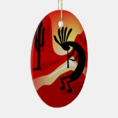 Kokopelli Desert Sunset Kerstmis Ornament (Rechts)