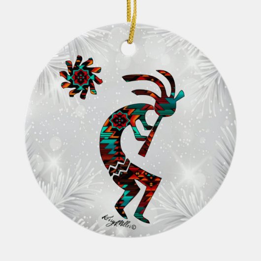 KOKOPELLI DIE HET VLOOT VAN KERAMISCH ORNAMENT SPE (Voorkant)