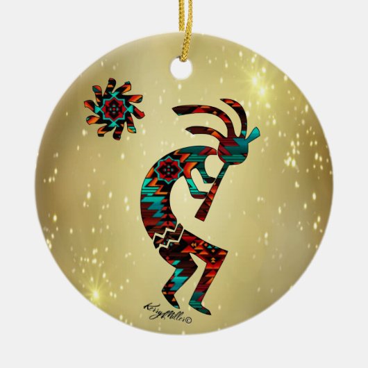 KOKOPELLI DIE HET VLOOT VAN KERAMISCH ORNAMENT SPE (Voorkant)