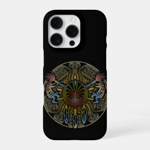 Kokopelli Duo - Man in het doolhof - Dreamcatcher iPhone 16 Pro Hoesje