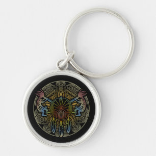Kokopelli Duo - Man in het doolhof - Dreamcatcher Sleutelhanger