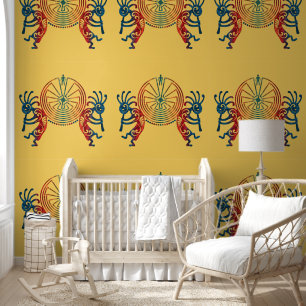 Kokopelli Duo - Man in het doolhof - Symbolen 1 Behang