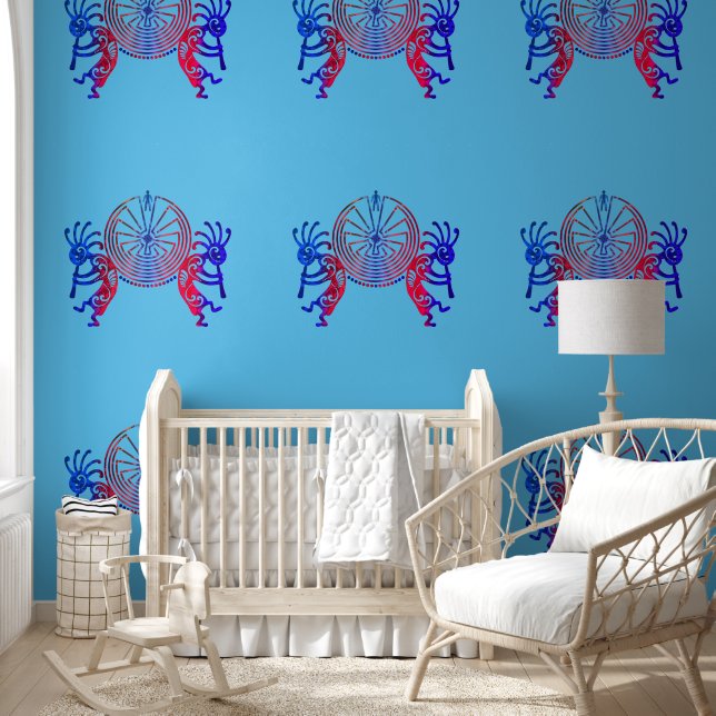 Kokopelli Duo - Man in het doolhof - Symbolen 1a Behang (Kinderen)