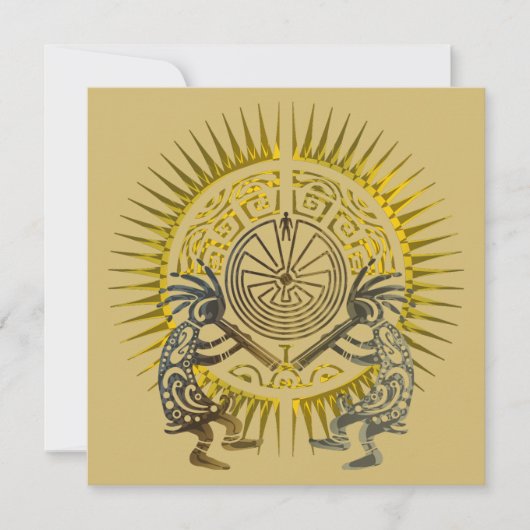 Kokopelli Duo - Man in het doolhof - zo 1 Kaart (Voorkant)