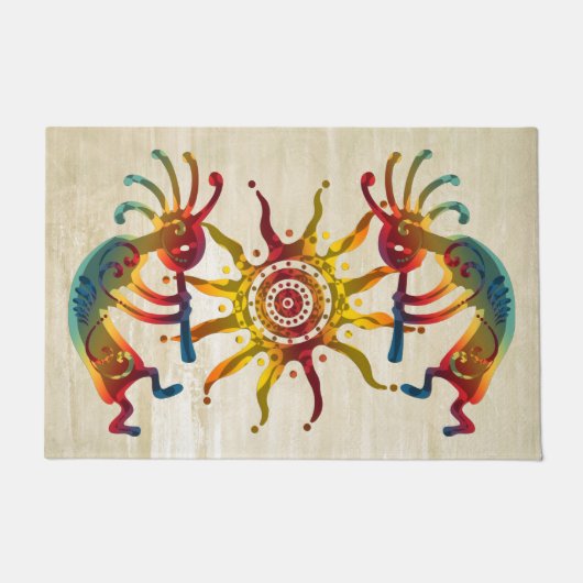 KOKOPELLI DUO SUN en uw ideeën Deurmat (Voorkant)