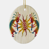 KOKOPELLI DUO SUN en uw ideeën Keramisch Ornament (Rechts)