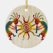 KOKOPELLI DUO SUN en uw ideeën Keramisch Ornament (Voorkant)