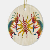 KOKOPELLI DUO SUN en uw ideeën Keramisch Ornament (Links)