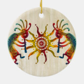KOKOPELLI DUO SUN en uw ideeën Keramisch Ornament (Achterkant)