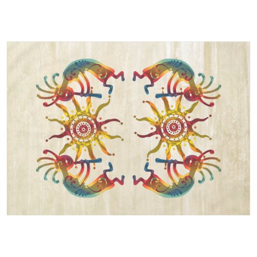 KOKOPELLI DUO SUN en uw ideeën Tafelkleed (Voorkant (Horizontaal))