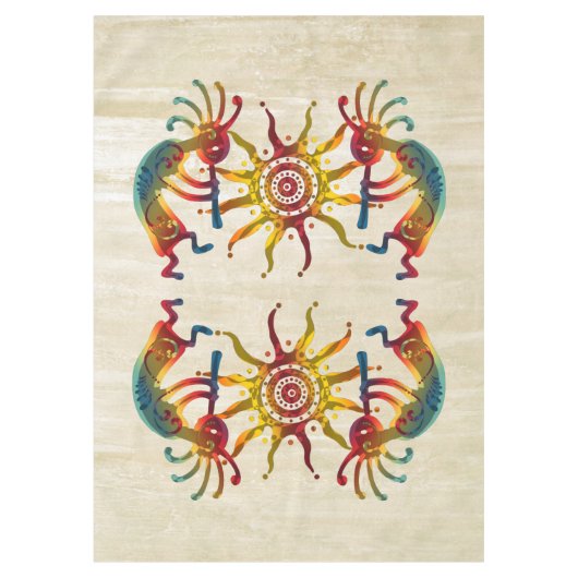 KOKOPELLI DUO SUN en uw ideeën Tafelkleed (Voorkant)