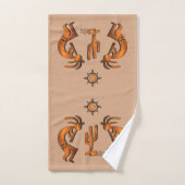 Kokopelli en cactus bad handdoek (Handdoek)