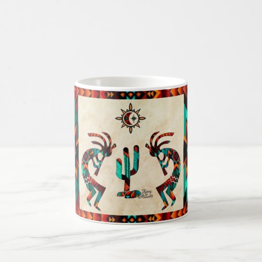 Kokopelli en cactus koffiemok (Center)