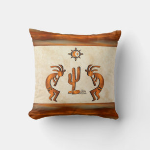 Kokopelli en Cactus Kussen