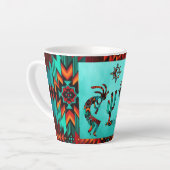 Kokopelli en cactus latte mok (Linkerhoek)