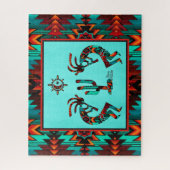 Kokopelli en cactus legpuzzel (Verticaal)