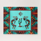 Kokopelli en cactus legpuzzel (Horizontaal)