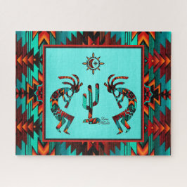 Kokopelli en cactus legpuzzel
