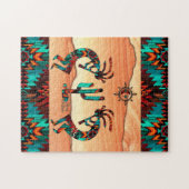 Kokopelli en cactus legpuzzel (Horizontaal)