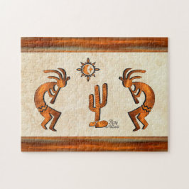 Kokopelli en cactus legpuzzel