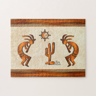 Kokopelli en cactus legpuzzel
