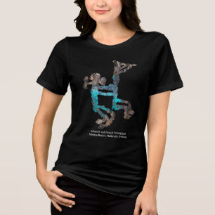 Kokopelli en Vrouw Petroglyph Tri-Blend Shirt