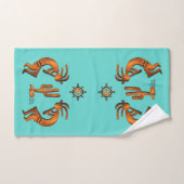 Kokopelli Et Cactus (Serviette à main)