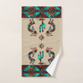 Kokopelli Et Cactus (Serviette à main)