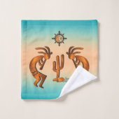 Kokopelli Et Cactus (Gant de toilette)