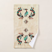 Kokopelli Et Cactus (Serviette à main)