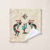 Kokopelli Et Cactus (Gant de toilette)