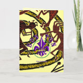 Kokopelli et spirale - carte de voeux #1 (Dos)