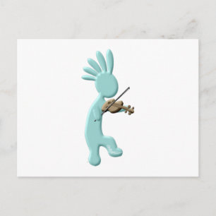 Kokopelli Fiddle Briefkaart
