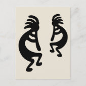 Kokopelli fluitspelers zuidwestelijk inheemse stam briefkaart (Voorkant)