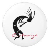 Kokopelli flute player Thunder_Cove Keramische Knop (Voorkant)